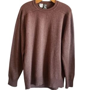 Vintage Kennington Sweater Brown Mens XL Wool Blend Warm Cozy Crewneck Pullover